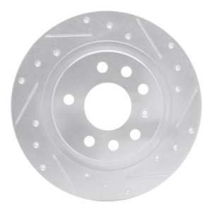 Cadillac BLS Brake Rotor (1) - Rear Right - R1 Concepts - Drilled & Slotted - Silver - `03-`11 Cadillac BLS Brake Rotor (1) - Rear Right - R1 Concepts - Drilled & Slotted - Silver - `03-`11